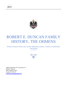 Duncan History Part 2 The Ohmens 2.23.18