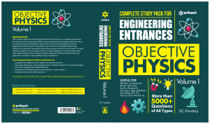 Arihant Objective Physics Volume 1 for Class 11 for Engineering