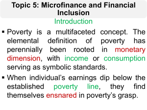 Microfinance and financial Inclusion