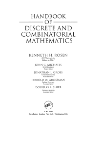 Handbook Of Discrete And Combinatorial Mathematics (1)