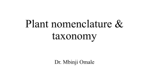 Plant nomenclature (taxonomy)