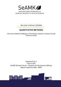 Quantitative methods 