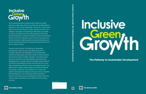 Fay, M. (2012). Inclusive green growth - The pathway to sustainable development. World Bank Publications.