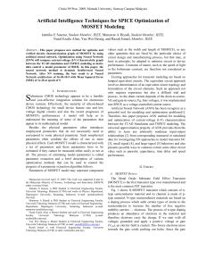 Artificial Intelligence Techniques for SPICE Optimization of MOSFET Modeling