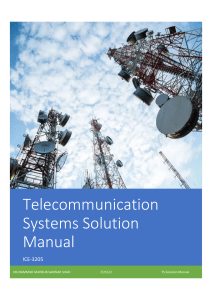 Telecommunication Systems Solution Manual