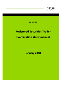 JSE Registered Securities Trader (2018)