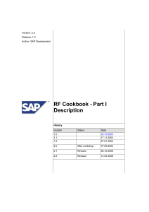 SAP EWN RF Cookbook