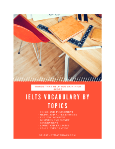 ielts vocabulary by topics