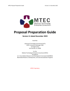 Proposal Preparation Guide 2023 MTEC