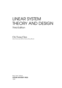 linear system theory and design