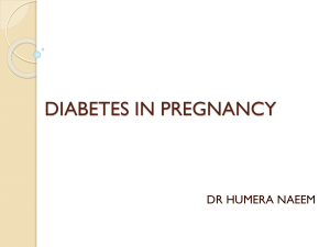 DIABETES IN PREGNANCY-3rd Year
