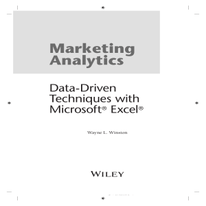 Marketing-Analysis by Wayne L. Winston