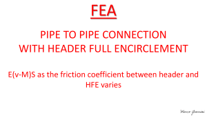 FEA PIPE TO PIPE WITH HFE Frictional or bonded contact 1696568521