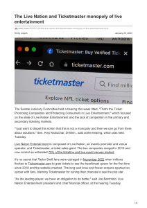 cnbc.com-The Live Nation and Ticketmaster monopoly of live entertainment