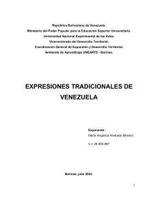 Expresiones Tradicionales de Venezuela
