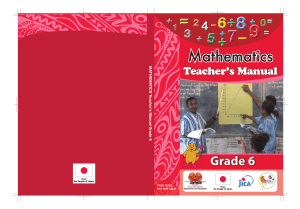 grade 6 math teachers manual