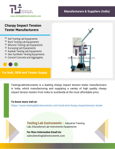 Charpy Impact Tension Tester Manufacturers