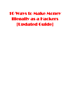 10 Ways Hackers Make Money Illegally [Detailed Guide]