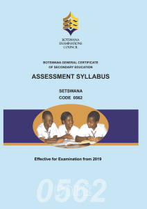 BGCSE Setswana Assessment Syllabus