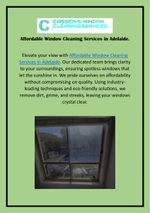 Affordable Window Cleaning Services in Adelaide