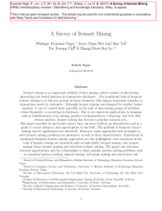 Survey Itemset Mining