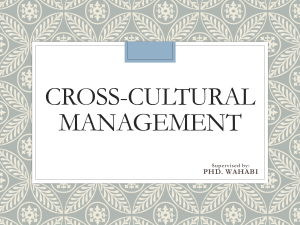 Cross cultural management final commerce 2