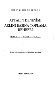 Mirzakarim Norbekov - Aptalın Deneyimi - Aklını Başına Toplamak İçin Rehber - www.booktandunya.com