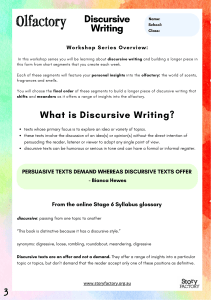 Activity Four- Discursive Writing 