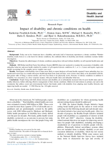 Disability & Chronic Conditions Impact on Health