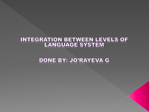 integration between levels of language system
