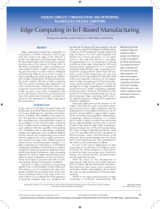 Edge Computing in IoT-Based Manufacturing