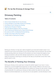 Driveway Painting