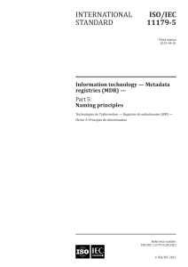 ISO/IEC 11179-5: Naming Principles for Metadata Registries