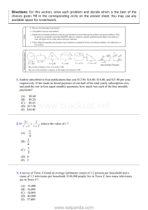 sat math practice test 1 www.satpanda.com