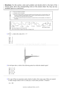 sat math practice test 5 www.satpanda.com