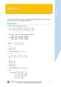 Matrices worked solutions (Hodder)