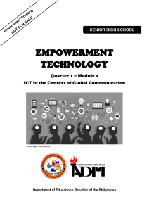 EmpTech11 Q1 Mod1 ICT-in-the-Context-of-Global-Communication ver3-1
