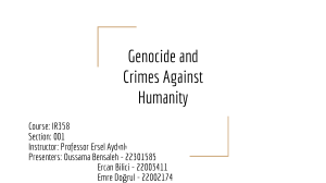 IR358 - Genocide & Crimes Against Humanity