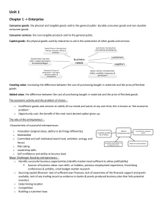 CAIE AS level Business studies notes- chapter 1