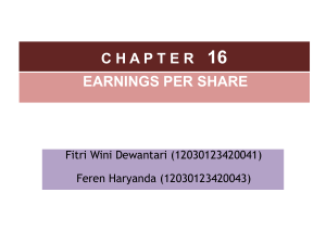 CHAPTER 16 - EARNING PER SHARE
