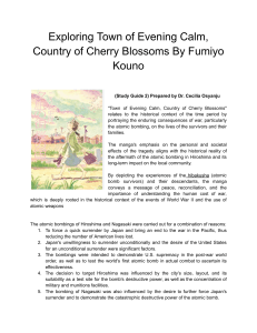Exploring Town of Evening Calm, Country of Cherry Blossoms - A Study Guide Prepared by Dr. Cecilia Osyanju 