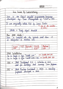 Java Complete Notes