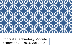 Concrete Technology Module 2 - Lecture 1
