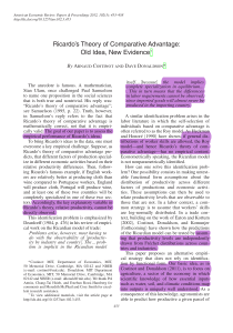 Ricardos Theory of Comparative Advantage