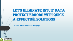 Best ever ways to fix Intuit Data Protect Errors
