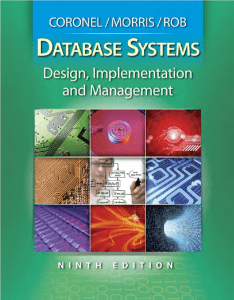 Database Systems - Design, Implementation, and Management (9th Edition)