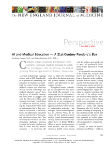 AI medical education NEJM