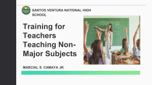 Training for Teachers Teaching Non-Major Subjects