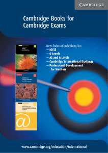 Cambridge books for exam