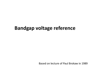 Bandgap voltage refence design